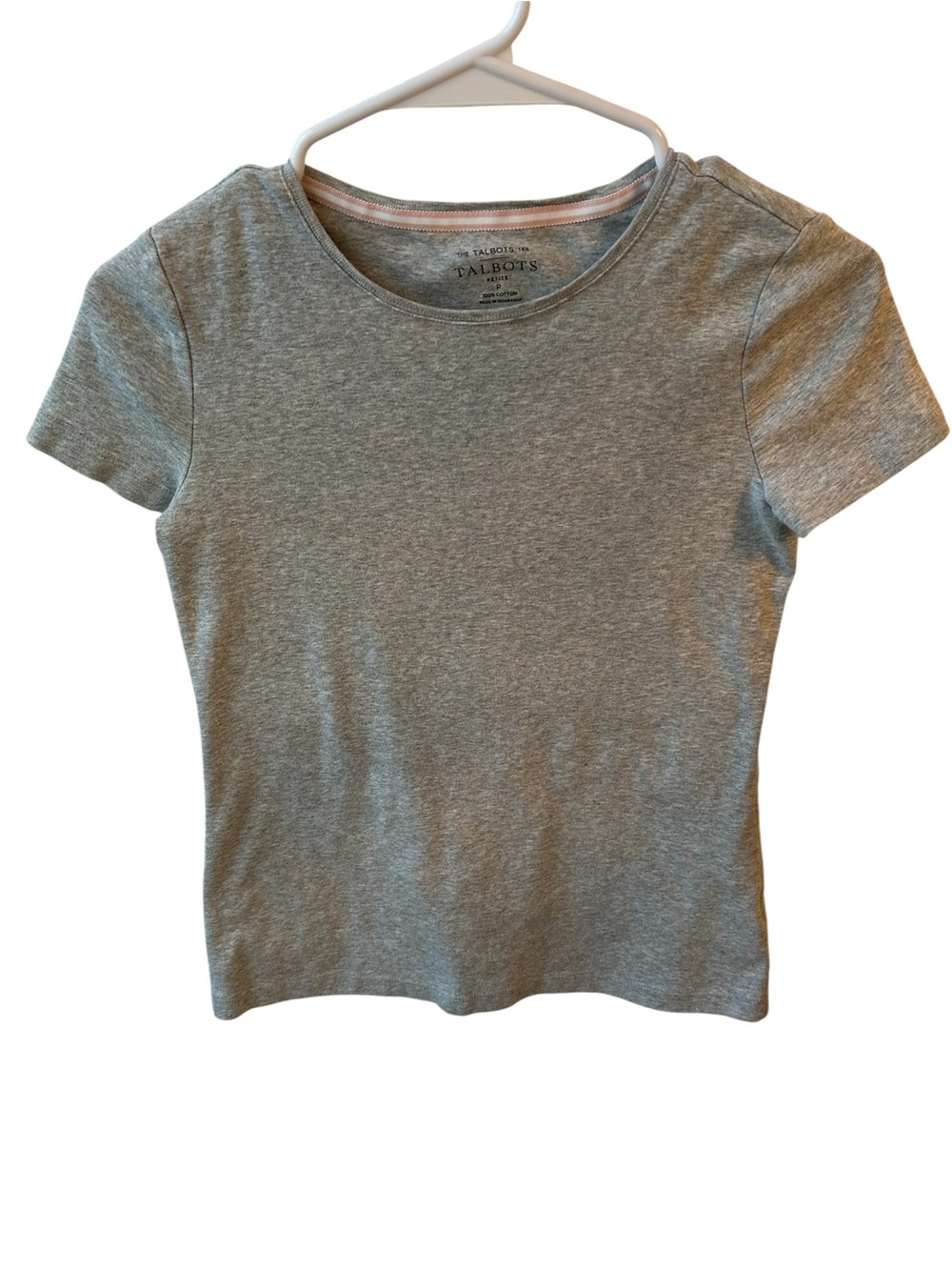 Talbots Heather Gray Short Sleeve Crewneck Tee